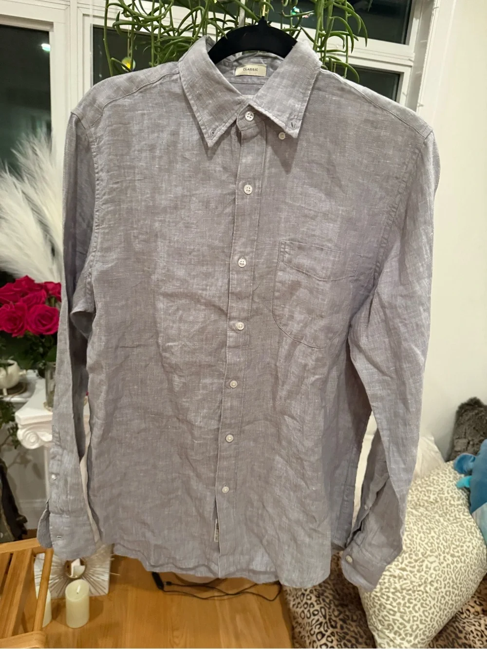 J. Crew Men’s Heather Gray Button-Down Shirt (NEW)